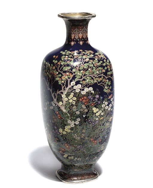 A Japanese Cloisonne vase