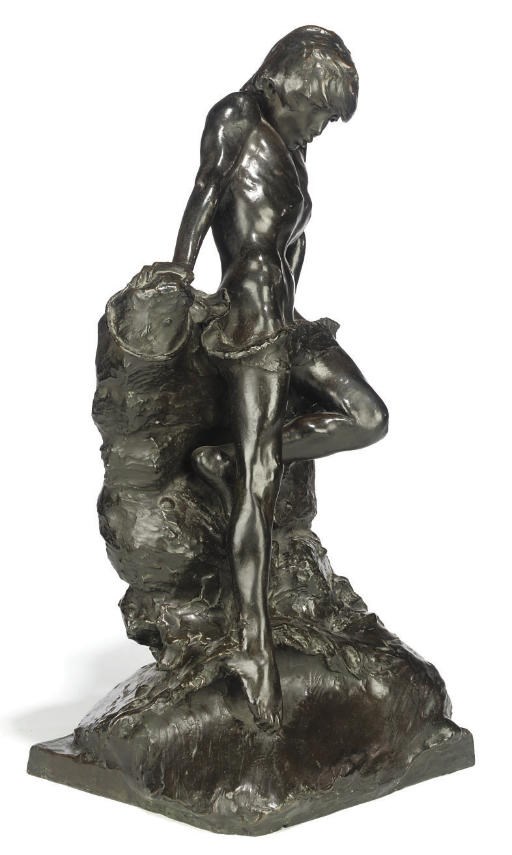 AN AMERICAN BRONZE ENTITLED 'THE BATHER'