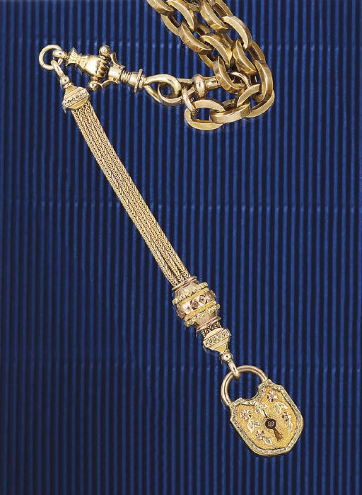 A 19th century gold necklace