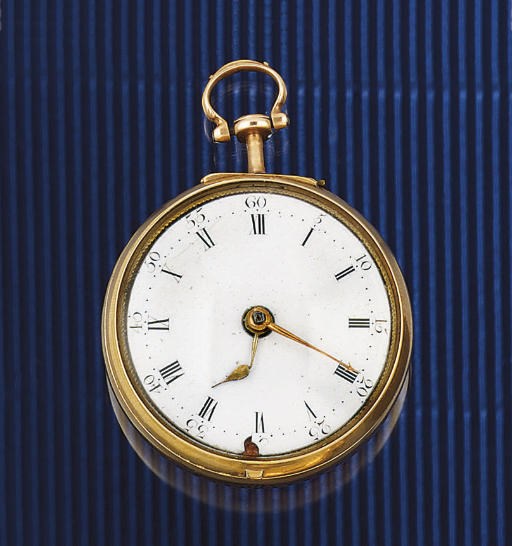 Thomas Wightman. A Gold Pair cased Verge Watch lacking outer case