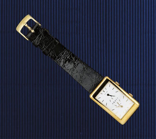 AN 18CT. GOLD QUARTZ WRISTWATCH, BY CHOPARD FOR GRAFF