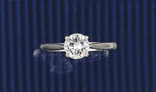 A DIAMOND SINGLE STONE RING