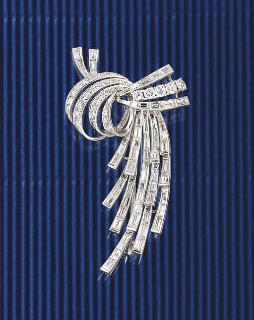 A diamond brooch