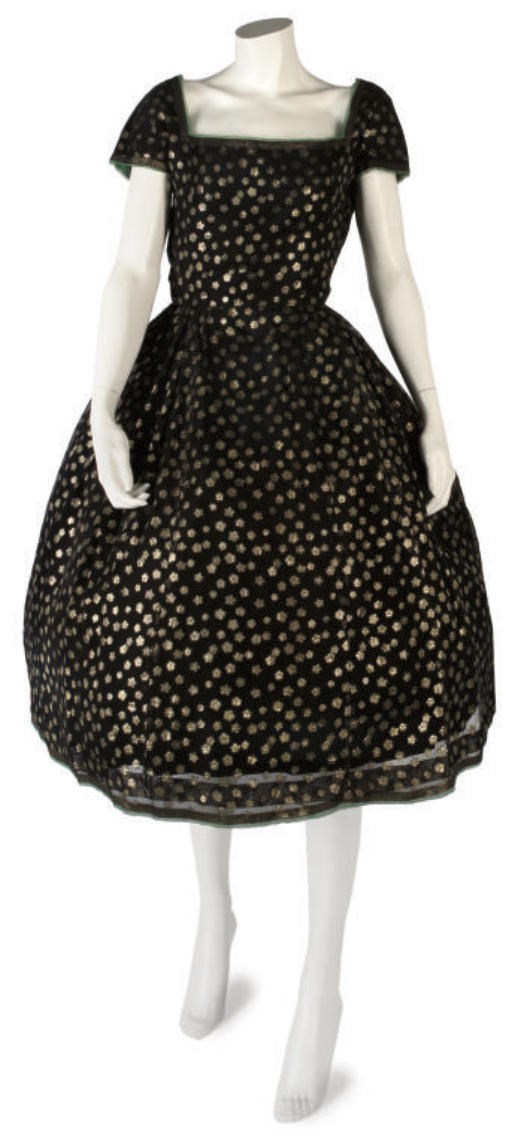 BALMAIN COUTURE, A LITTLE BLACK DRESS, 1950s