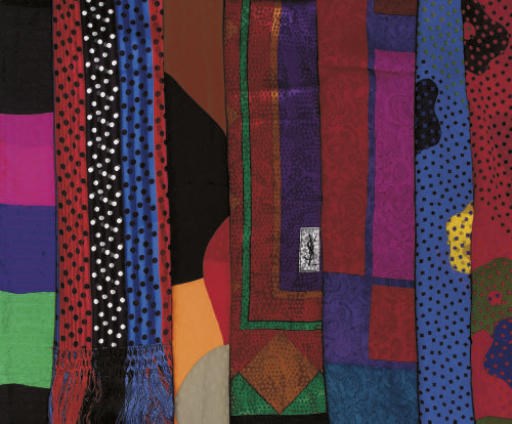 YVES SAINT LAURENT, A GROUP OF SILK SCARVES