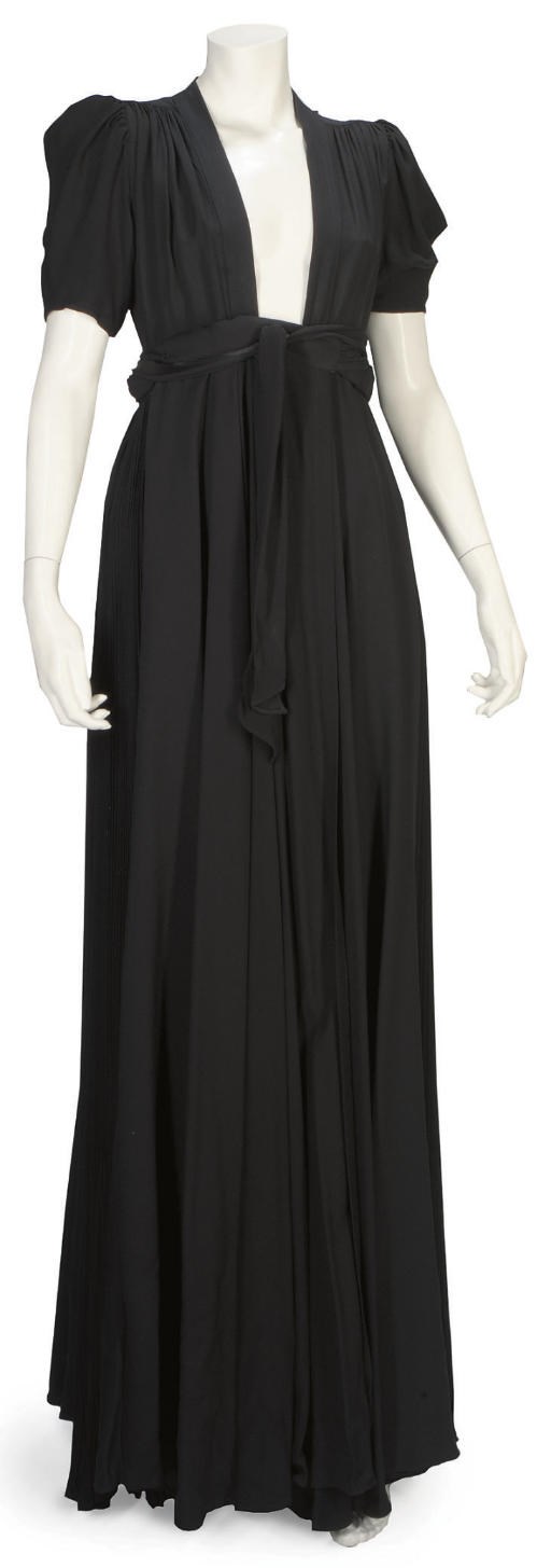 OSSIE CLARK, A BLACK 'TARTS' STYLE DRESS, CIRCA 1974