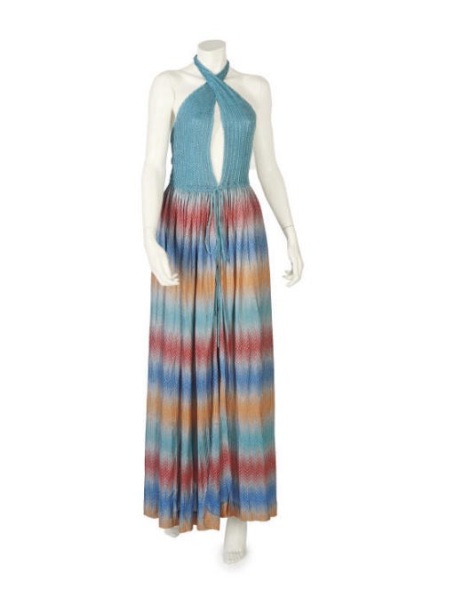 MISSONI, AN ALPACA AND SILK HALTERNECK EVENING GOWN AND MATCHING COAT