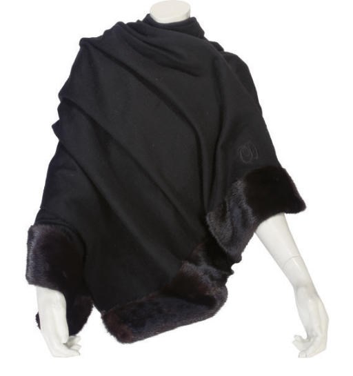 CHRISTIAN DIOR, A CASHMERE AND MINK WRAP