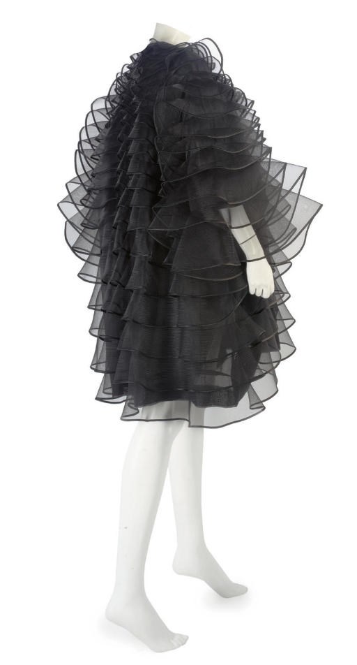 CHRISTIAN DIOR COUTURE, A DRAMATIC EVENING COAT