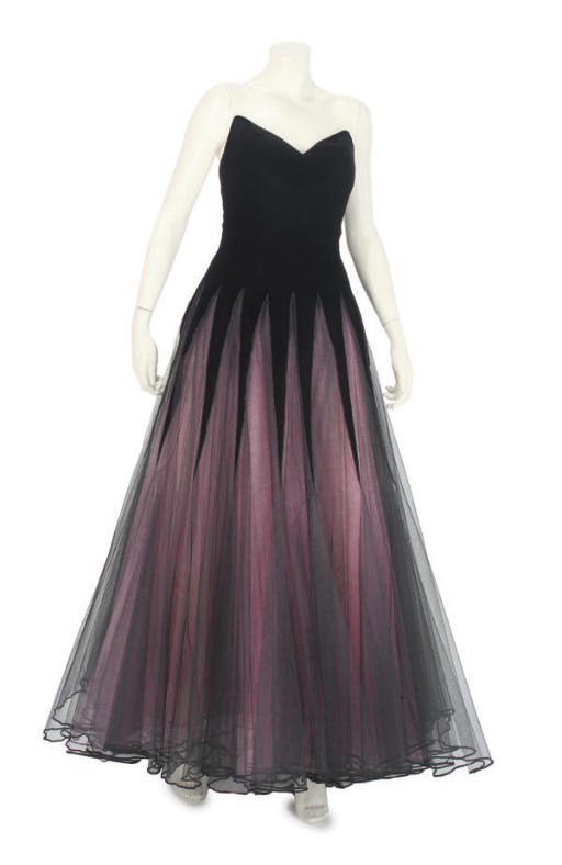 MURRAY ARBEID, A DRAMATIC EVENING GOWN, 1980s