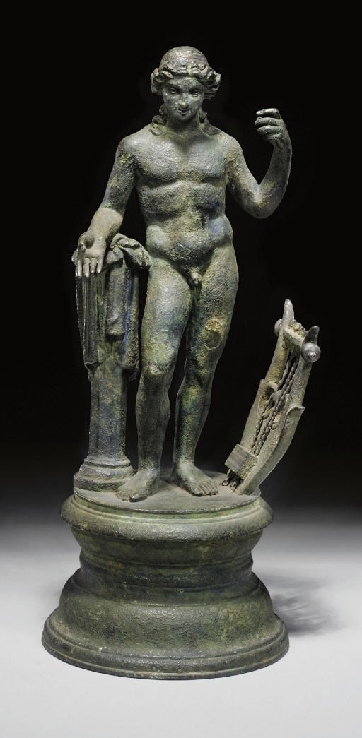 STATUETTE D'APOLLON EN BRONZE