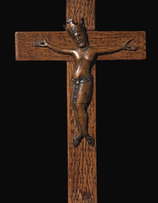 CHRIST EN CROIX EN CUIVRE DORE