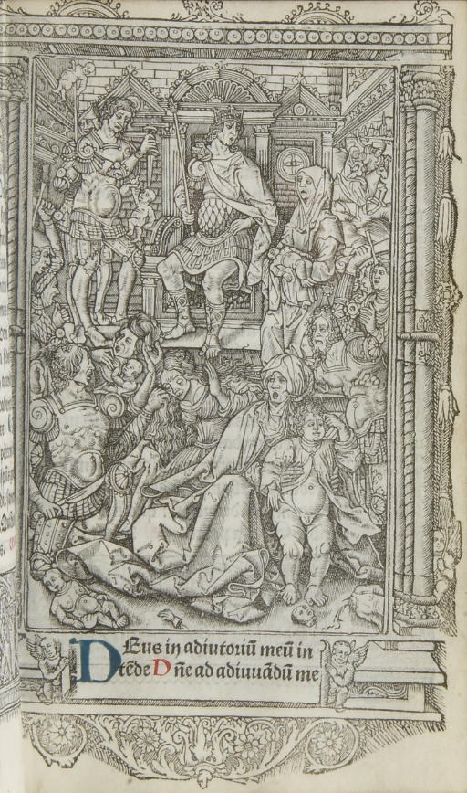 [HEURES IMPRIMÉES] --  Heures à l'usaige de Chartres. Paris: Simon Vostre, sans date [calendrier de 1507 à 1527].
