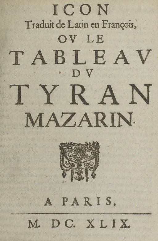 [MAZARINADES] -- Recueil de 59 mazarinades datées de 1649 (quelques unes à la date de 1650), et un poème sur la petite vérole de Louis XV, de 1729.
