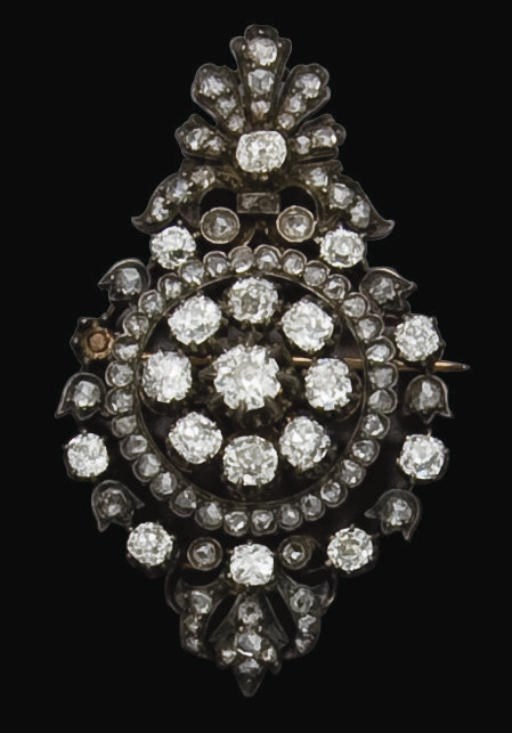 BROCHE PENDENTIF DIAMANTS