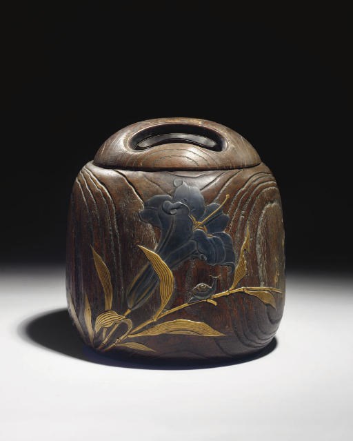 HIBACHI (BRASERO) EN BOIS LAQUE