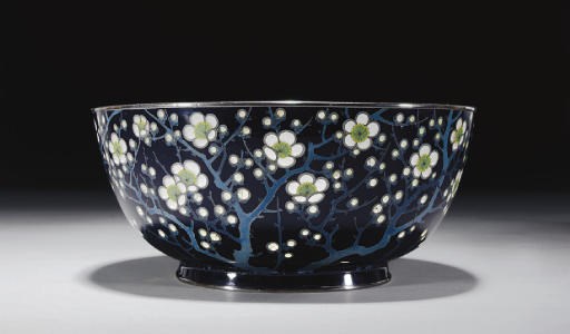 A Plique-a-jour Enamel Bowl