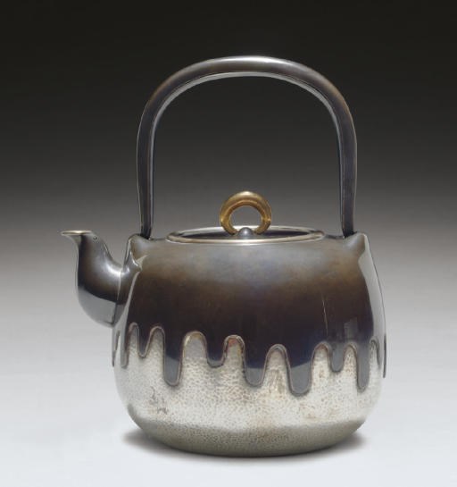 A Silver and Shakudo Kettle