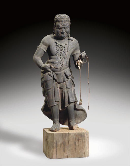 A Wood Figure of Fudo Myo-o (Acala)