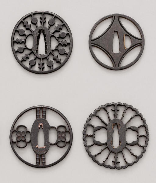 Three Shoami Tsuba and a Bushu Tsuba