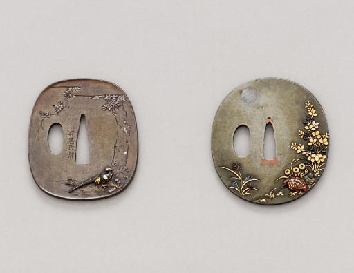 A Kinko (Mixed-Metal) Tsuba and an Ishiguro School Tsuba