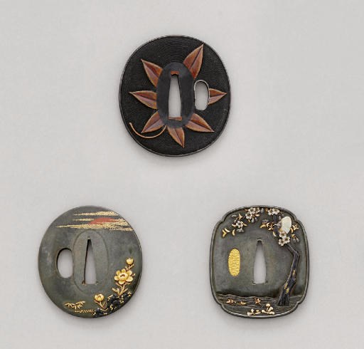 Three Kinko (Mixed-Metal) Tsuba