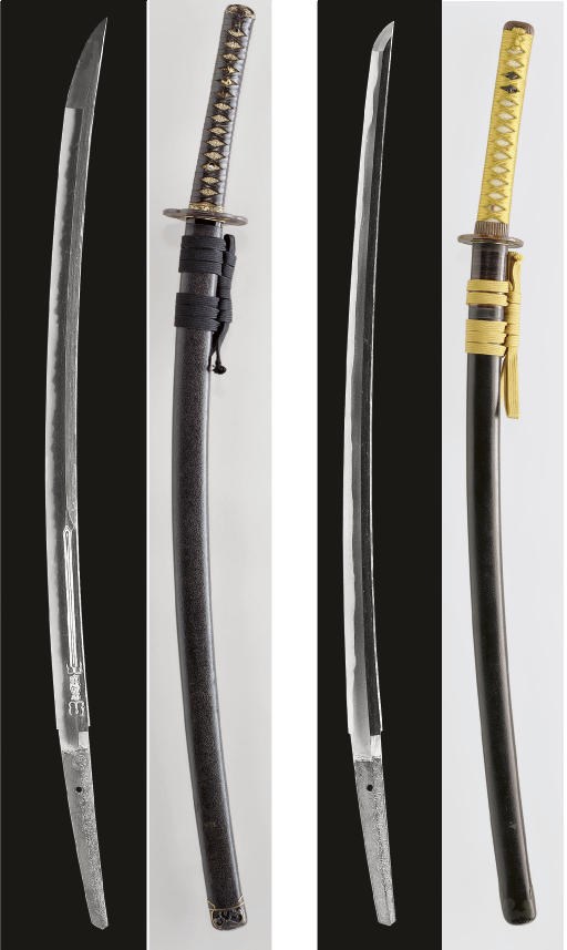 A Yasutsugu Katana in Mounts and a Yasunaga Katana in Mounts