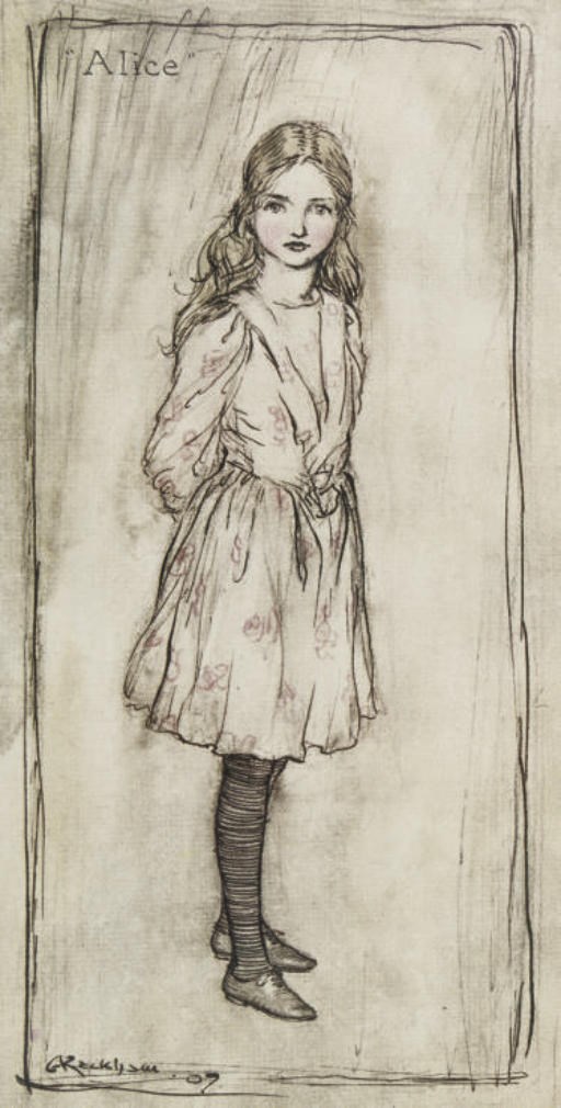 [DODGSON, Charles Lutwidge (1832-98)] ie. "Lewis Carroll."  Alice's Adventures in Wonderland ... With a Proem by Austin Dobson. London: William Heinemann, [1907]. 4°. Half title, pictorial title, 13 mounted coloured plates by Arthur Rackham, illustrations (occasional very light spotting and staining). Finely-bound in later red half morocco gilt, spine gilt in compartments, uncut (some light staining, occasional scuff marks to extremities). Provenance: pencil inscriptions on front free endpaper. ONE OF 1,130 COPIES, this copy unnumbered. Avery 18; Hudson p.168; Latimore & Haskell p.28; Riall p.77.