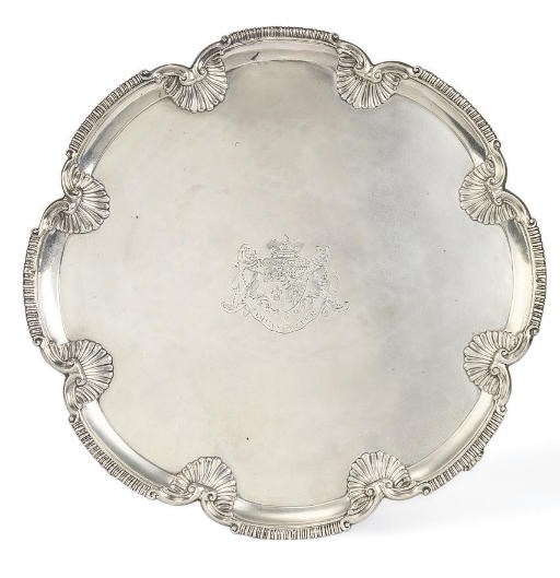 A GEORGE III SILVER SALVER