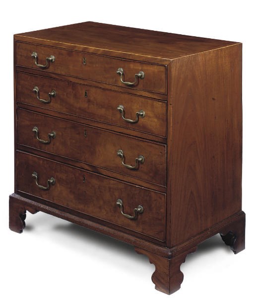 A GEORGE III MAHOGANY CHEST