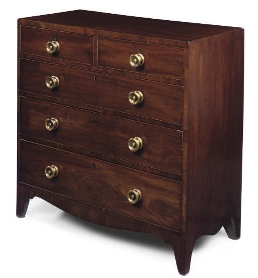 A REGENCY MAHOGANY CHEST