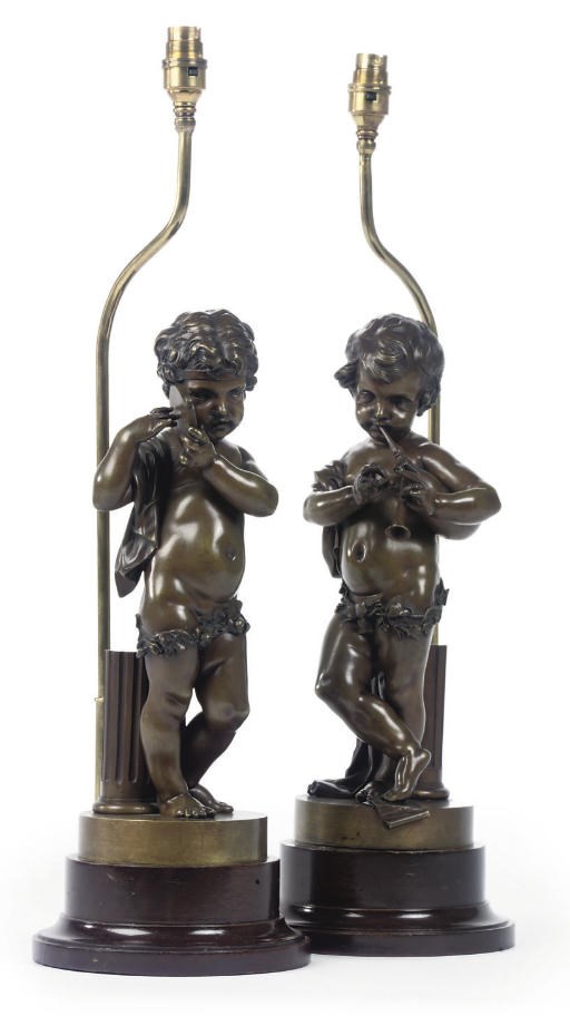 A PAIR OF FRENCH BRONZE PUTTI