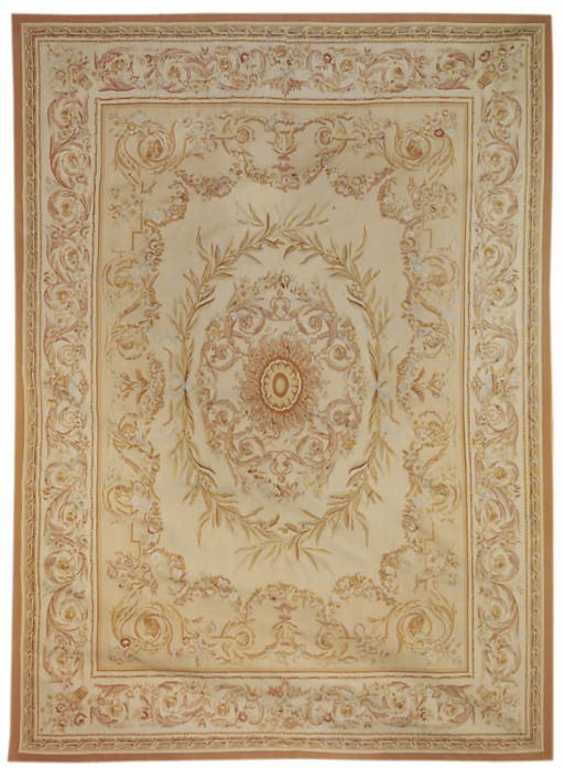 A MODERN AUBUSSON DESIGN CARPET