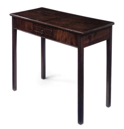 A GEORGE III MAHOGANY SIDE TABLE