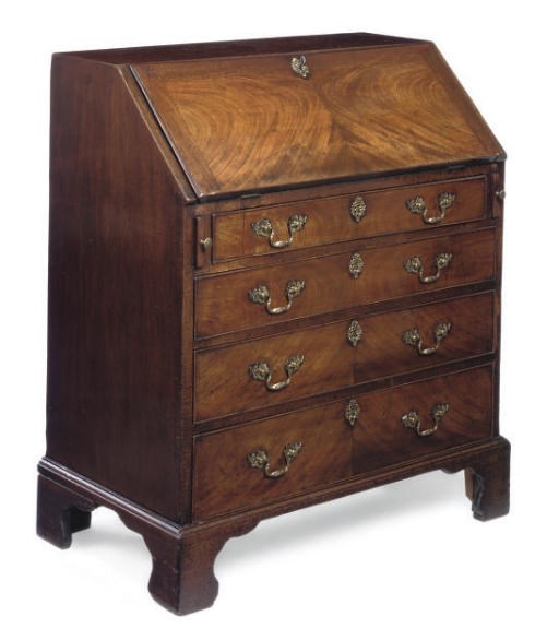 A GEORGE III MAHOGANY BUREAU