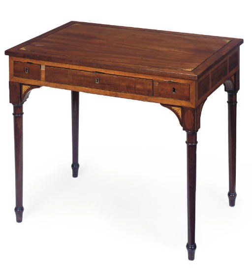 A MAHOGANY SIDE OR WRITING TABLE