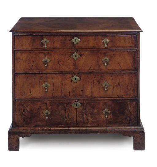 A WALNUT CHEST