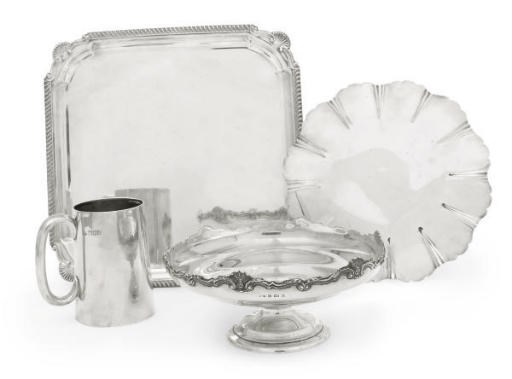 A MODERN SILVER SALVER