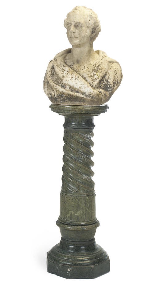A VICTORIAN CARVED MARBLE BUST OF A GENTLEMAN