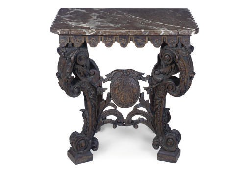 A DUTCH OAK SIDE TABLE