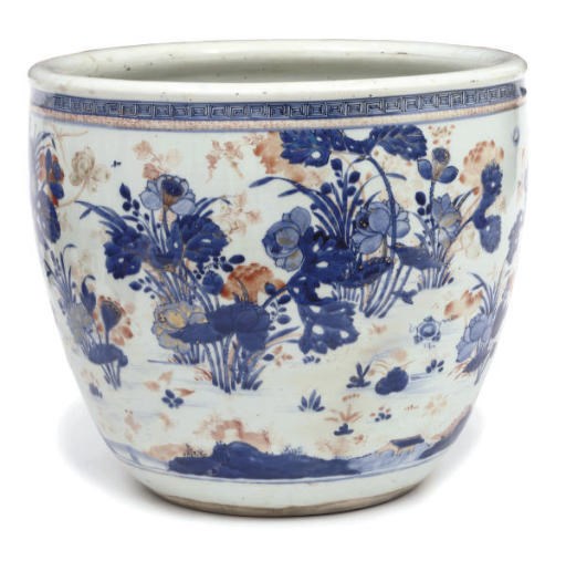 A Chinese imari jardiniere