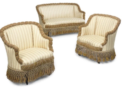 A NAPOLEON III EBONISED SUITE