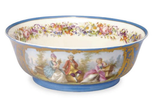 A SÈVRES STYLE PORCELAIN BOWL,
