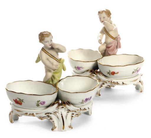 A PAIR OF GERMAN DOUBLE SALTS