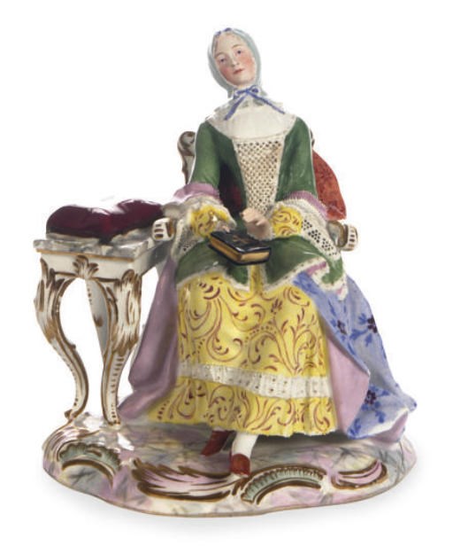 AN AUSTRIAN FIGURE OF A LADY,