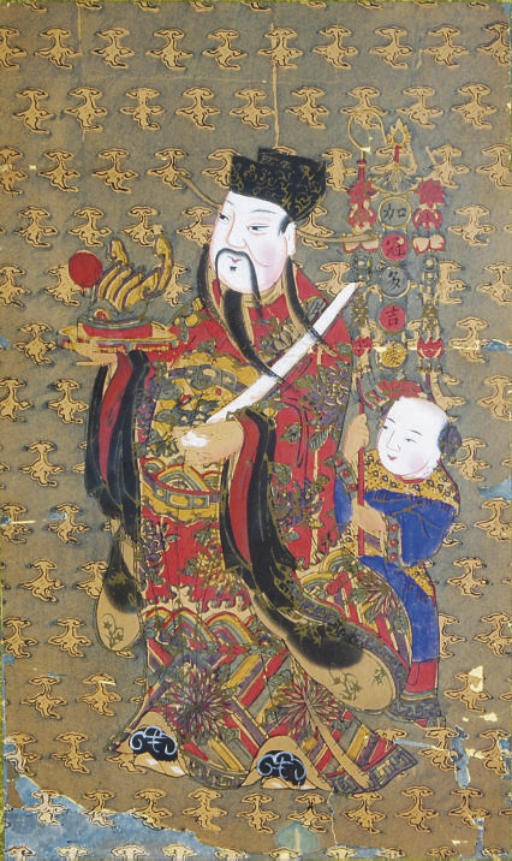 A PAIR OF CHINESE WOODBLOCK PRINTS,