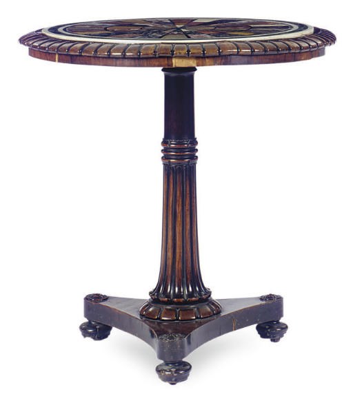 AN EARLY VICTORIAN WALNUT SPECIMEN MARBLE TOP OCCASSIONAL TABLE,