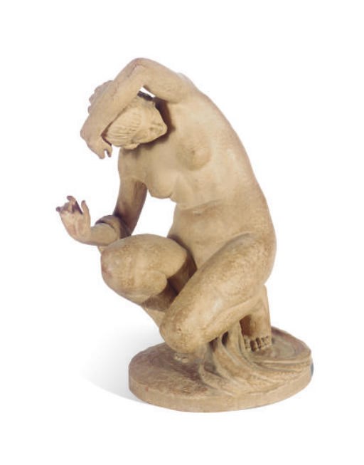 A FRENCH TERRACOTTA FIGURE,