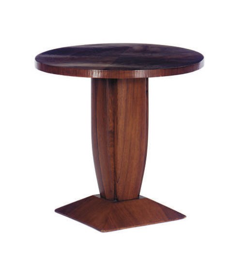 A FRENCH ART DECO MAHOGANY SIDE TABLE,