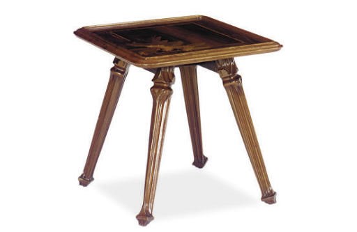 A FRENCH ROSEWOOD, WALNUT AND MARQUETRY LOW SIDE TABLE**,